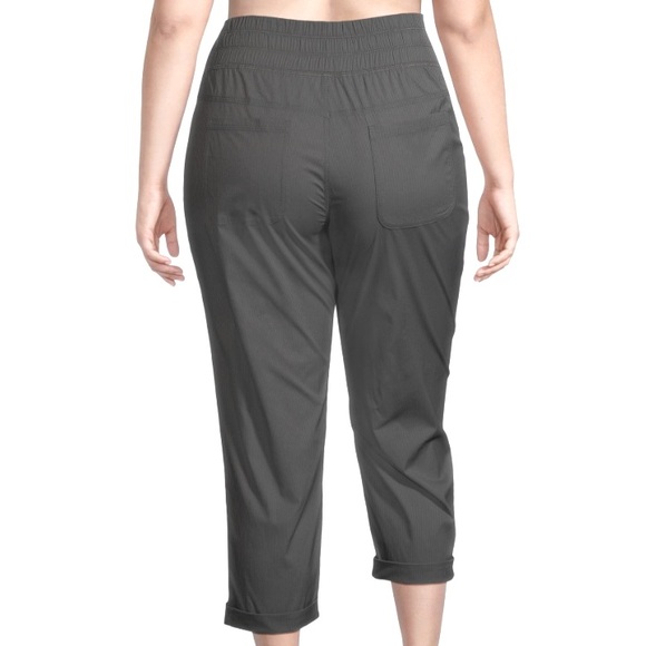 Shambhala Women's Live-In Ease Mid Rise Capri Pants Dark Grey Size Medium - Picture 6 of 16